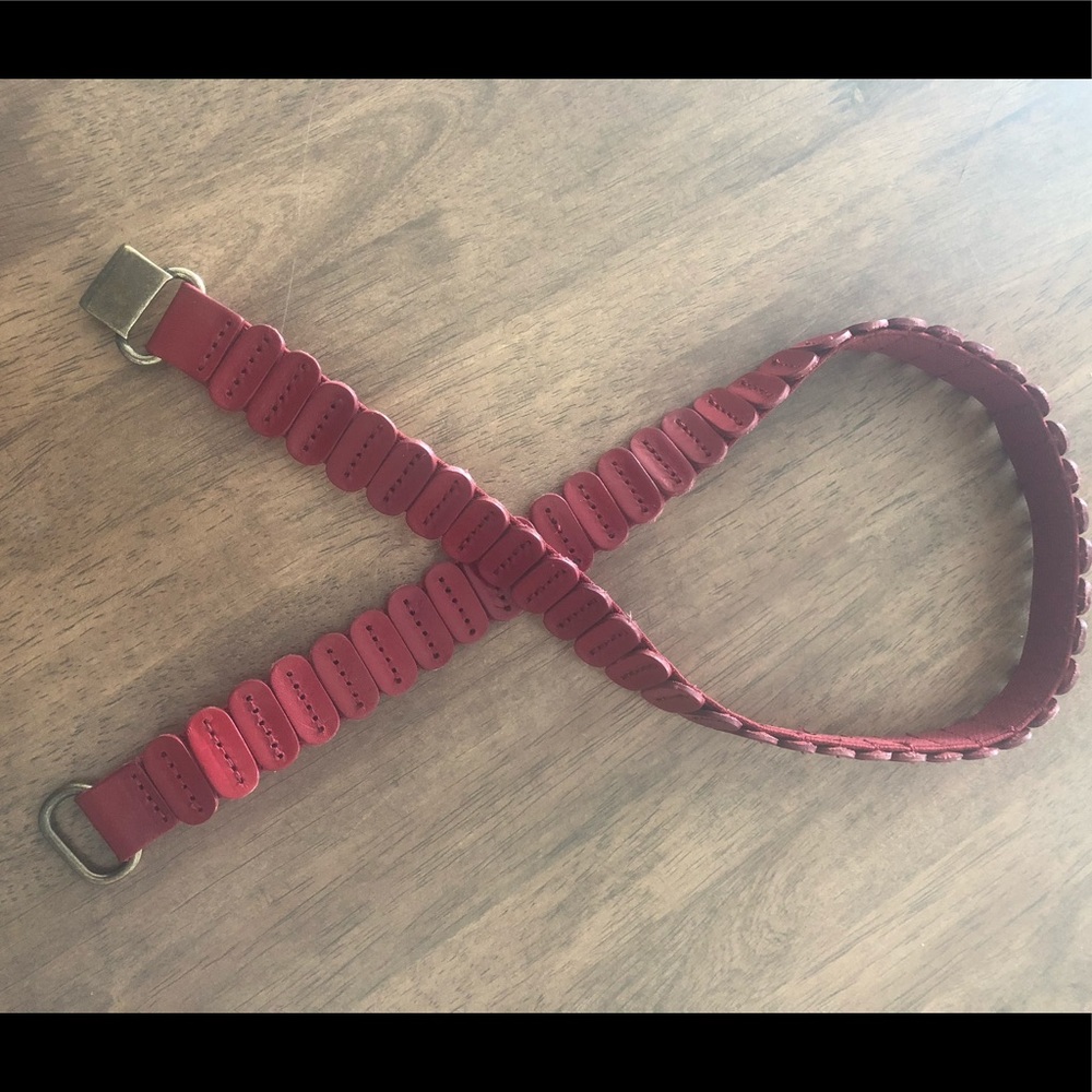 Red belt from Anthropologie